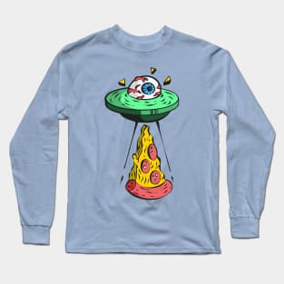 Space Rocket Pizza Long Sleeve T-Shirt